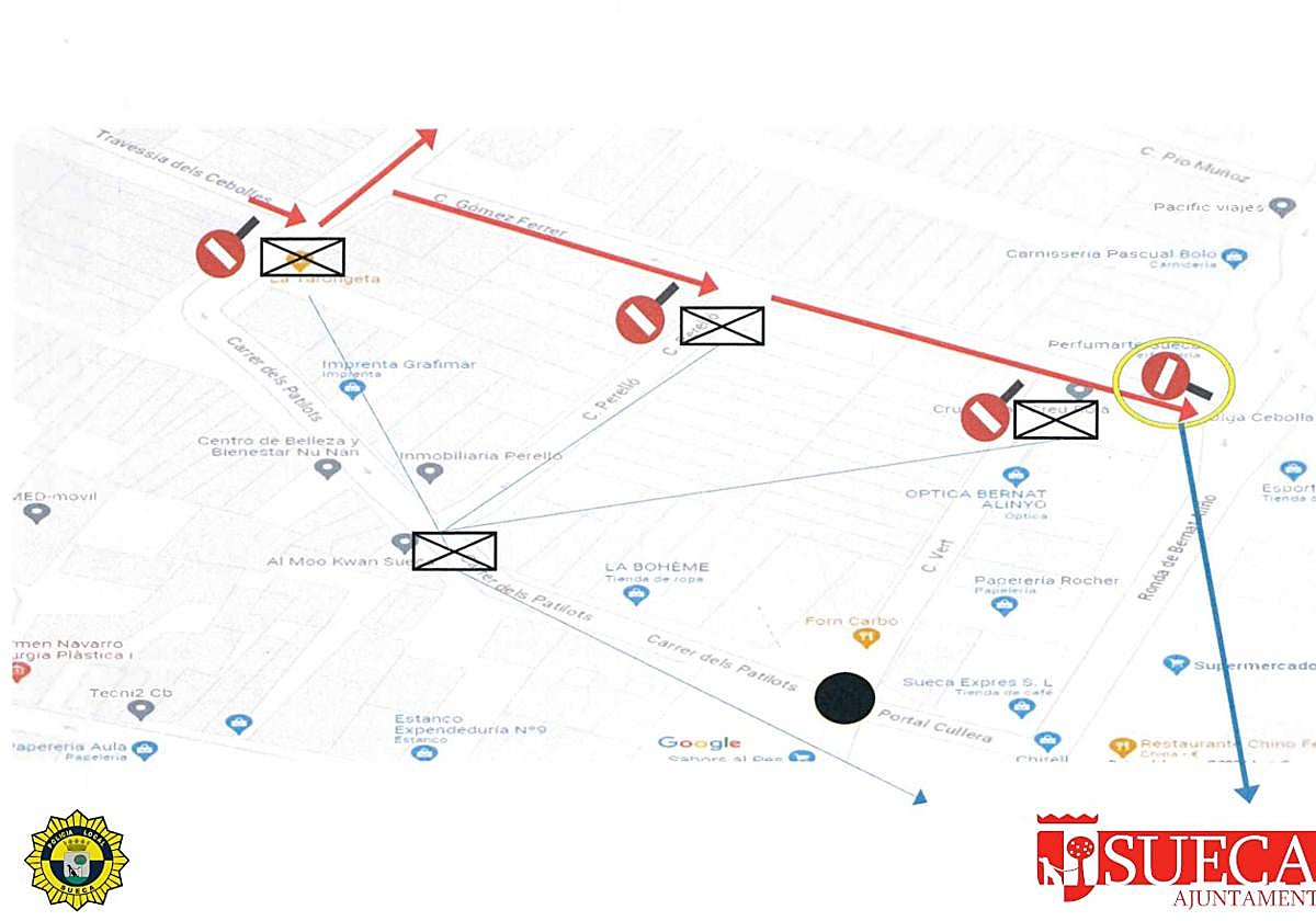 Cambios en el sentido de las calles.