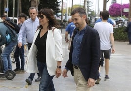 Sergi Campillo, a su llegada a la Ciudad de la Justicia de Valencia.