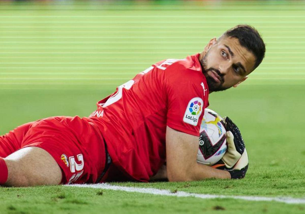 Mamardashvili, en el encuentro ante el Betis.