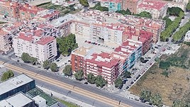 Estado actual de la plaza Músic Antoni Eiximeno.