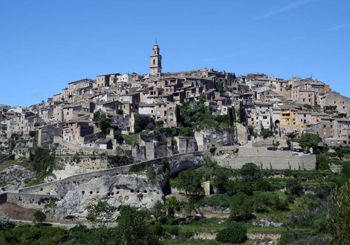 Vista general del casco antiguo de Bocairent.