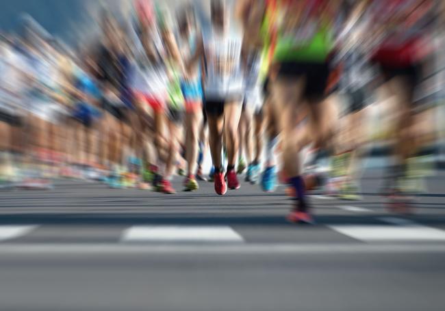 Corredores durante una carrera.