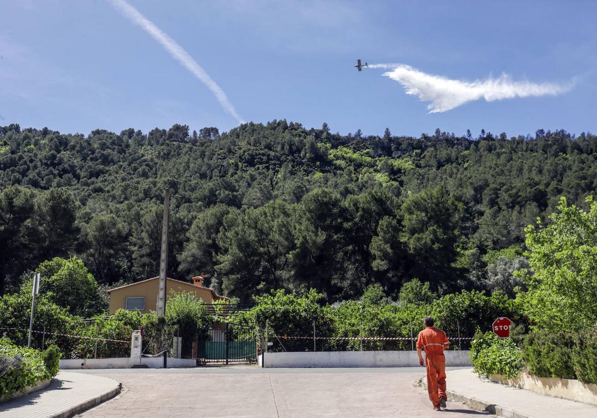 Extinción de un incendio en la Murta este mismo año.