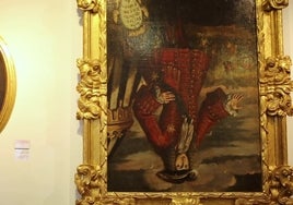 Cuadro de Felipe V boca abajo en el Museo de Xàtiva.