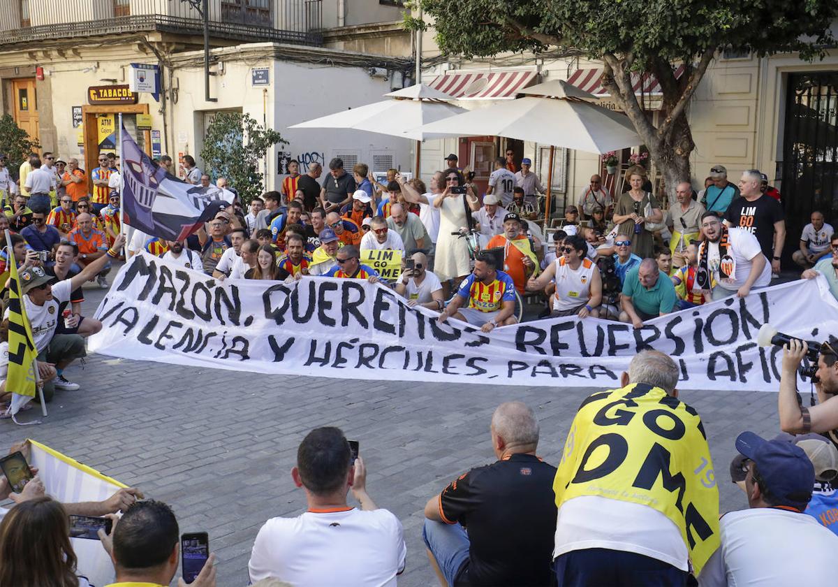 Un instante de la protesta del sábado.