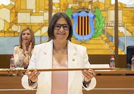 Laura Sáez en la toma de posesión.