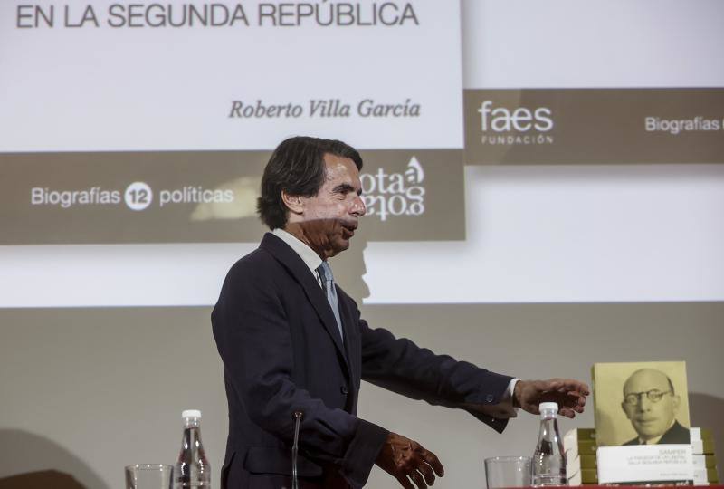 Aznar, en la presentación del libro &#039;Valencia Samper&#039;