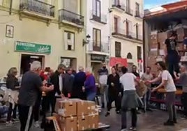 Imagen de la primera campaña de ayuda humanitaria realizada en el mes de marzo.