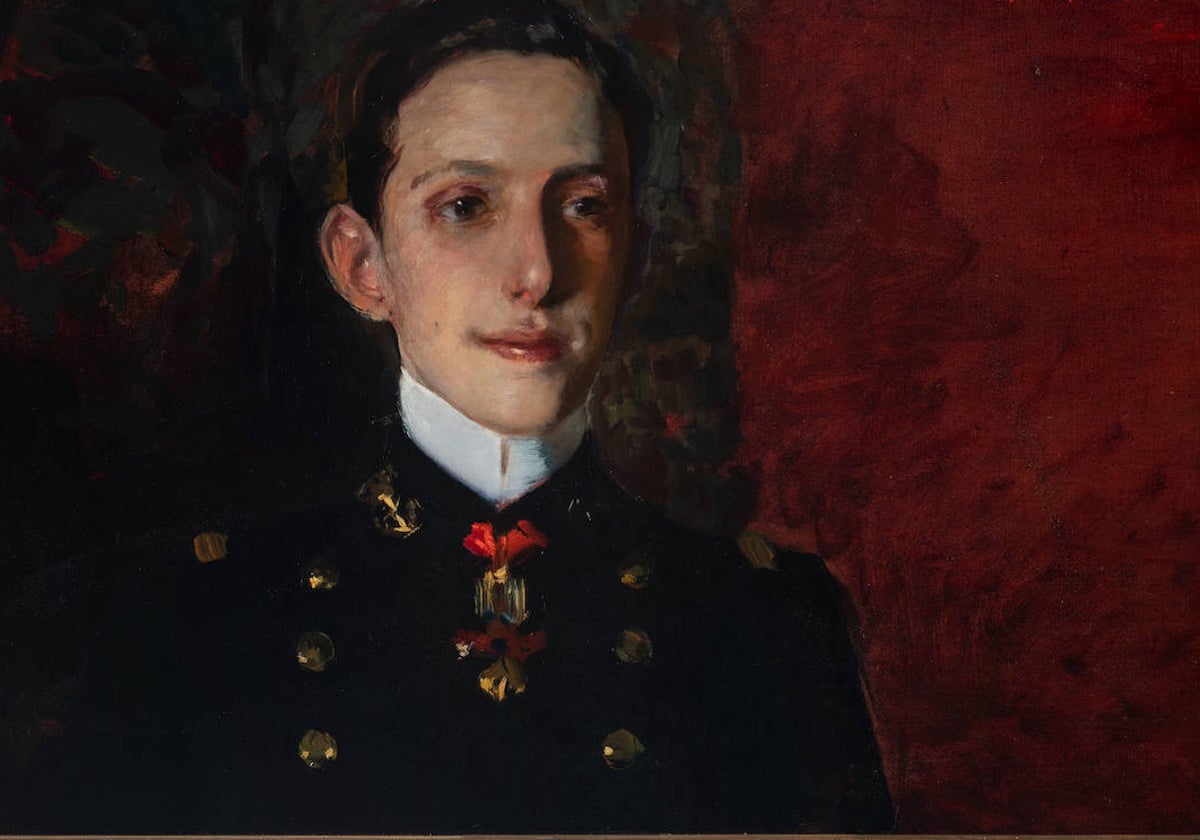 Estudio para el retrato de un joven Alfonso XIII, pintado por Sorolla.