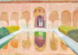 'El Patio de Comares. La Alhambra de Granada', de Joaquín Sorolla.