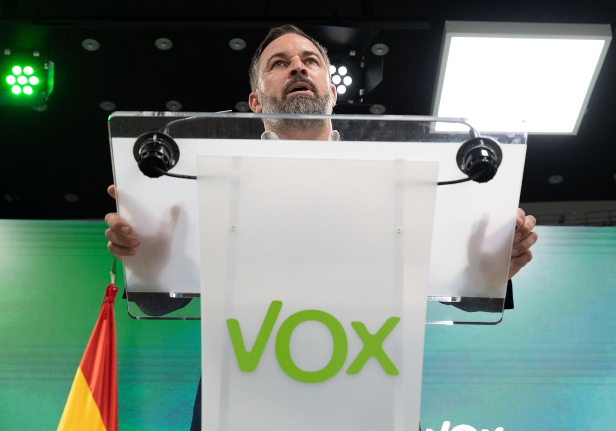 El líder de Vox, Santiago Abascal.