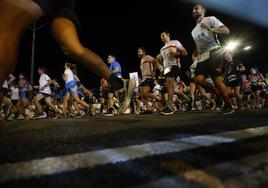 Participantes en la última edición de la 15K Nocturna FibraValencia.