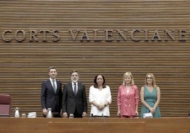 Soler y Castelló (PP), Massó (Vox), Bravo (PSPV) y Amigó (Compromís), nueva Mesa de Les Corts.