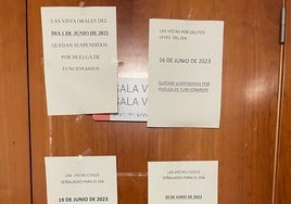 Huelga de funcionarios de justicia.