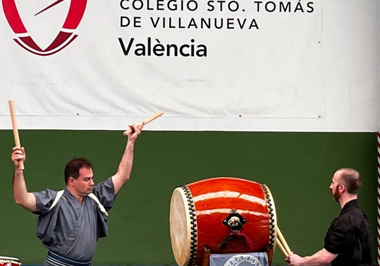 Un momento del concierto de taiko.