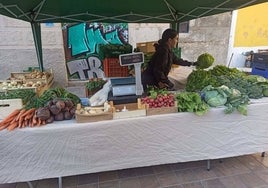 Una parada de agricultores, en Bemimaclet.