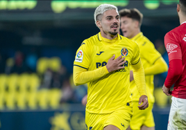 Sergio Lozano, durante su etapa en el Villarreal B.