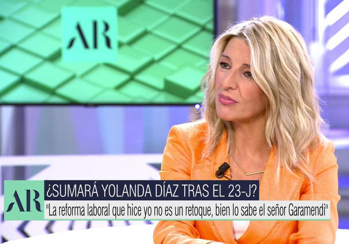 Yolanda Díaz, con Ana Rosa.