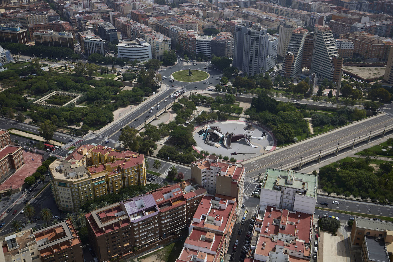 Valencia desde el helicóptero de la Guardia Civil