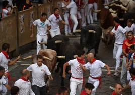 Último encierro San Fermín 2023 en Pamplona.