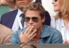 El actor Brad Pitt, en Wimbledon