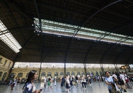 Techo de la estación del Norte que va a ser sustituido.