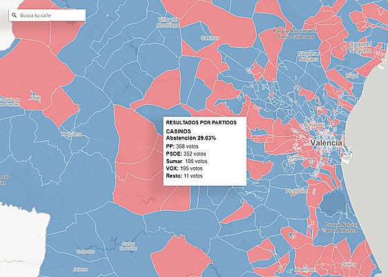 Así se ha votado en todas las calles de la Comunitat