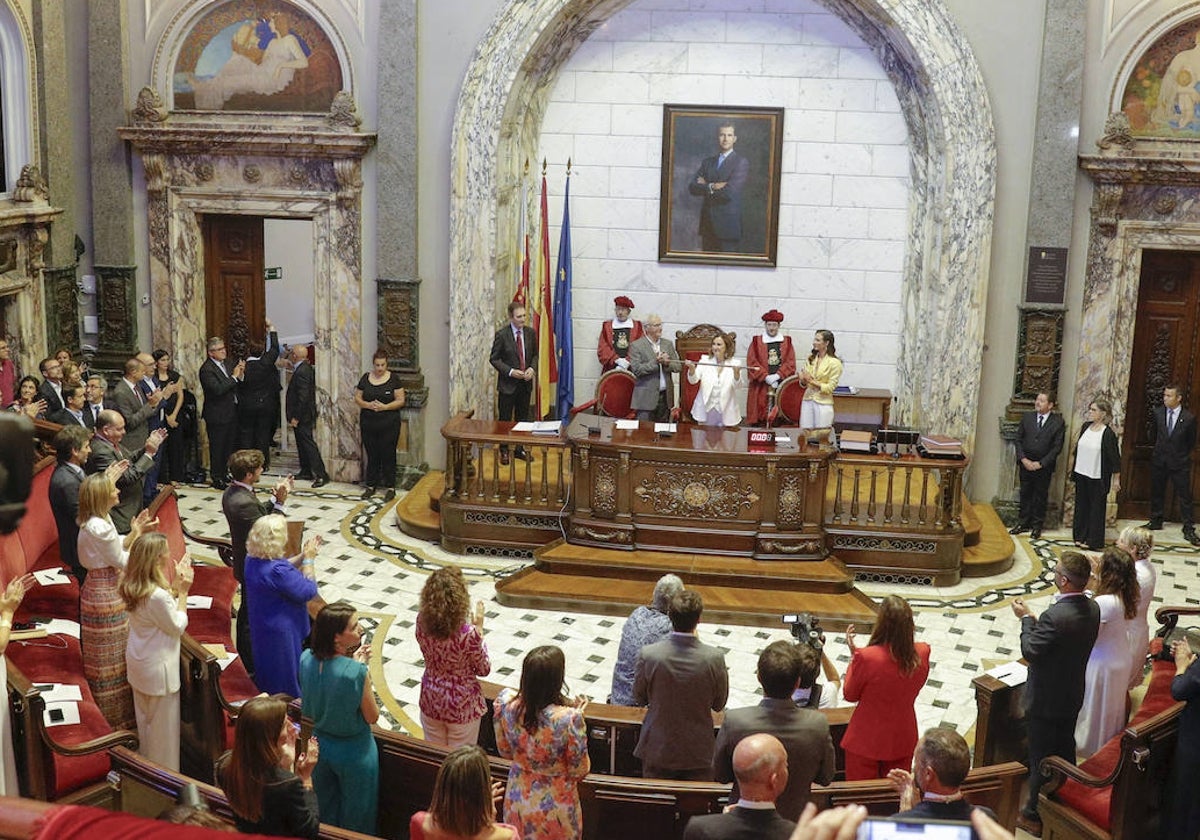 Pleno de investidura de la alcaldesa de Valencia, María José Catalá, el pasado 17 de junio.