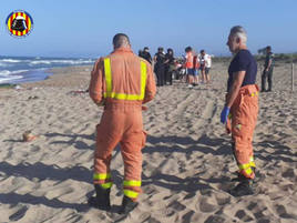 Sector sur de la playa de Tavernes.