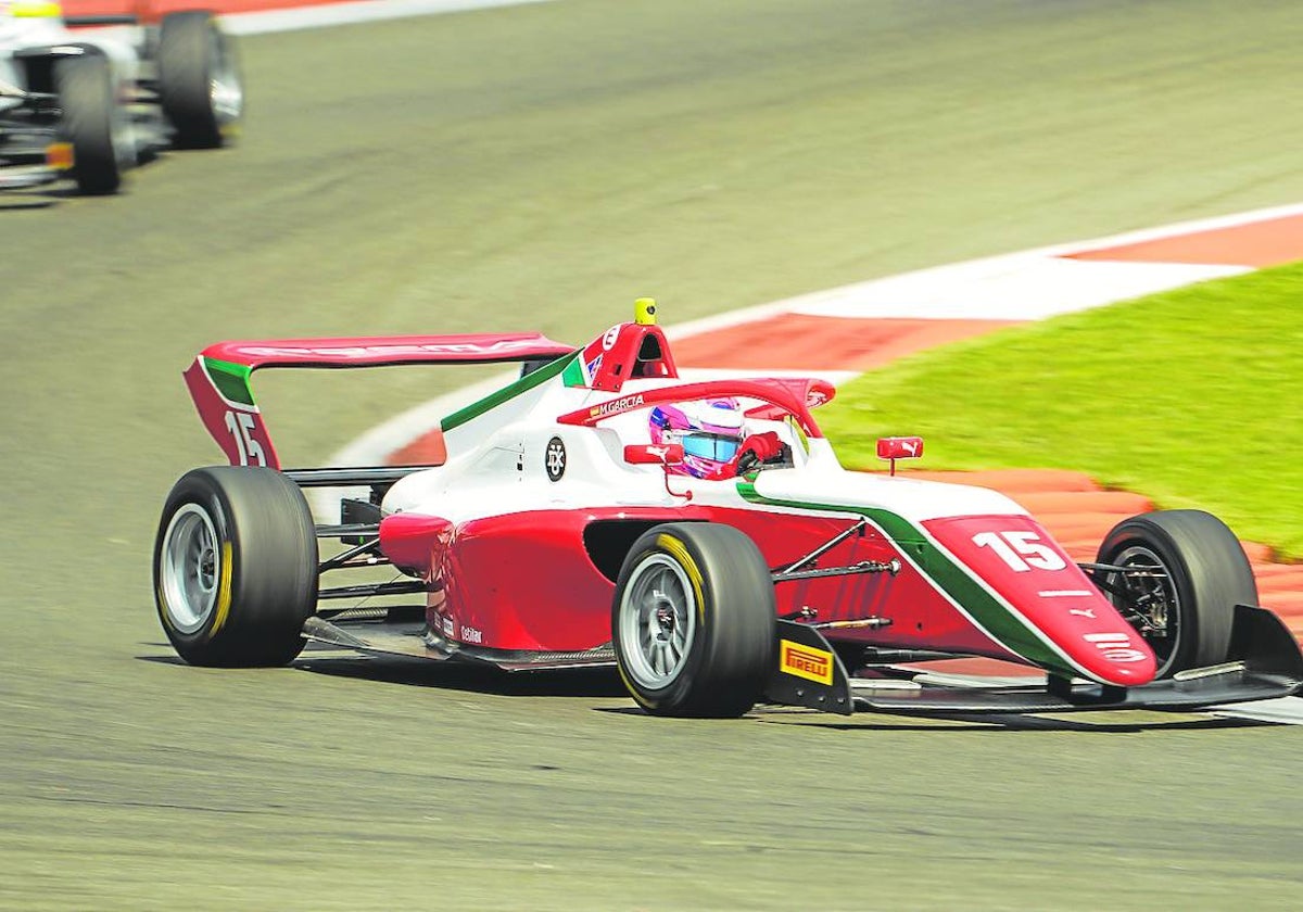 Marta García, durante una de las carreras de la F1 Academy de esta temporada.