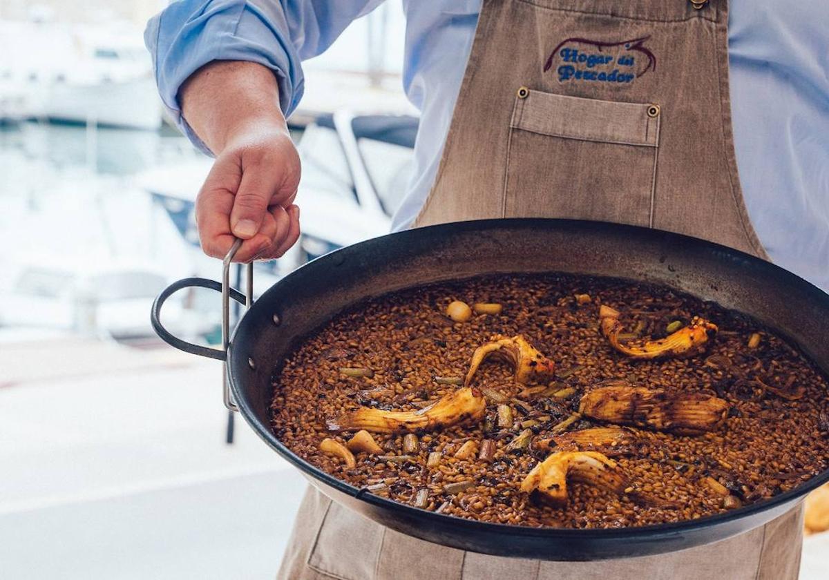 Un arroz en el Hogar del Pescador.