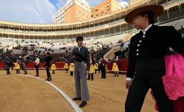 Los alumnos de la escuela taurina de Valencia.