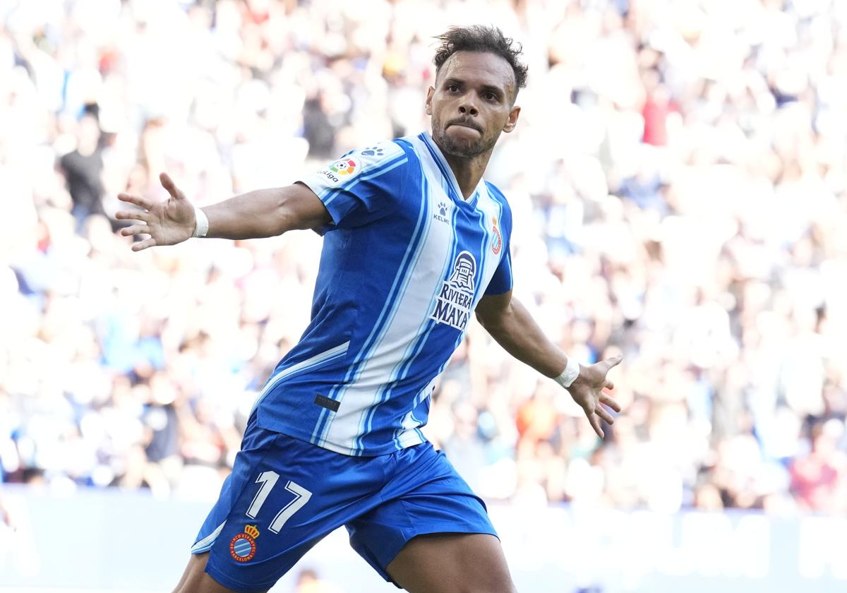 Martin Braithwaite, con el Espanyol.