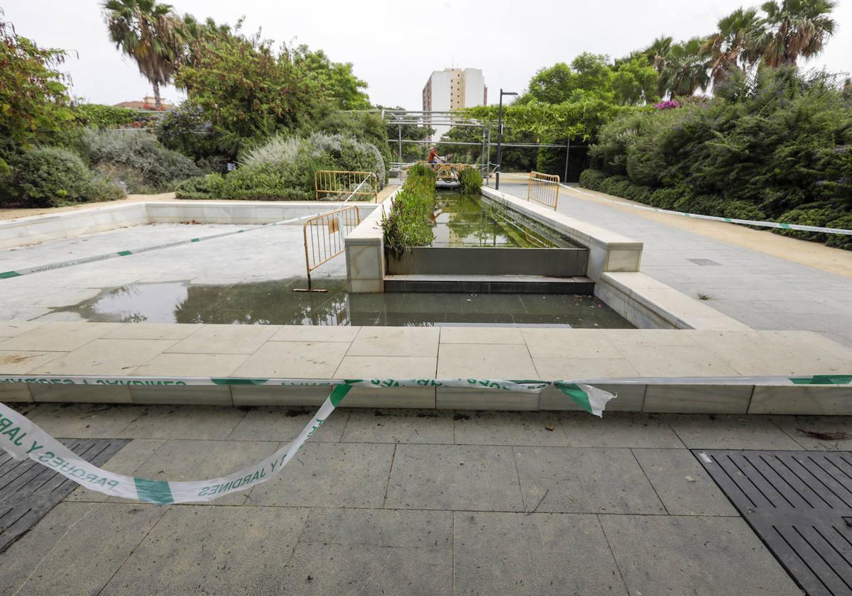 Zonas de agua del Parque Central de Valencia.