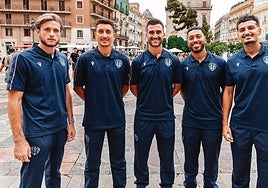 Femenías, Pablo Martínez, Postigo, Vezo y Álex Muñoz, los capitanes del Levante para esta temporada.