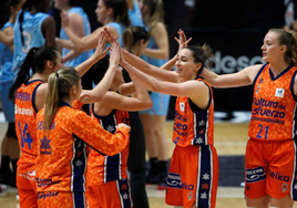 Las jugadores del Valencia Basket, en una imagen de archivo.