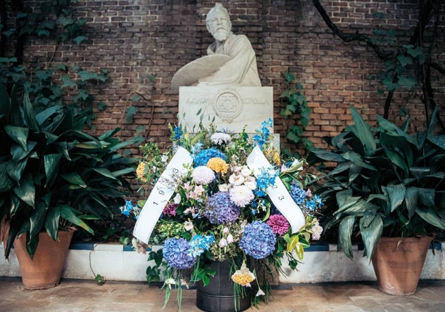 Homenaje floral a Sorolla en su casa museo de Madrid.