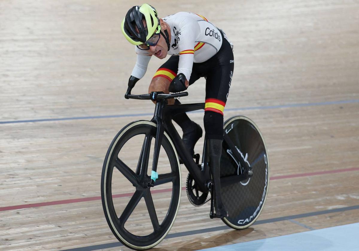 Ricardo Ten, durante una prueba de los Supermundiales de Ciclismo celebrados en Glasgow.