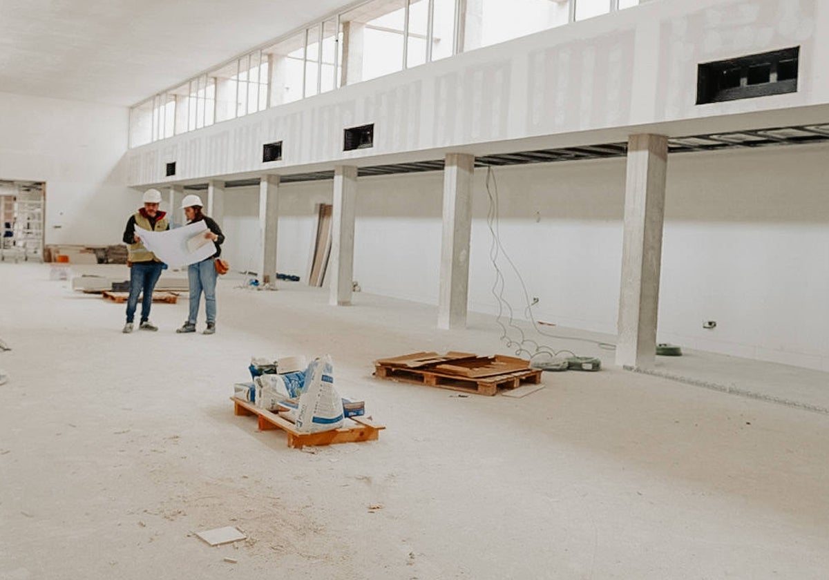 Obras en un colegio incluido en el plan Edificant.