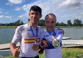 Maurice Eckhard y Ricardo Ten, con las medallas que han conquistado en el Campeonato de Europa.