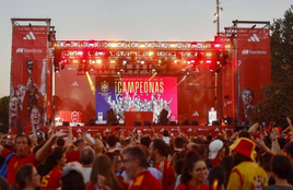 La selección española femenina celebra a lo grande el Mundial