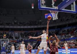 Juan Núñez, en un acción ofensiva durante el Mundial.