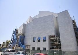 Obras en el edificio del Palau de la Música de Valencia.