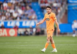 Fran Pérez, durante el partido ante el Alavés.