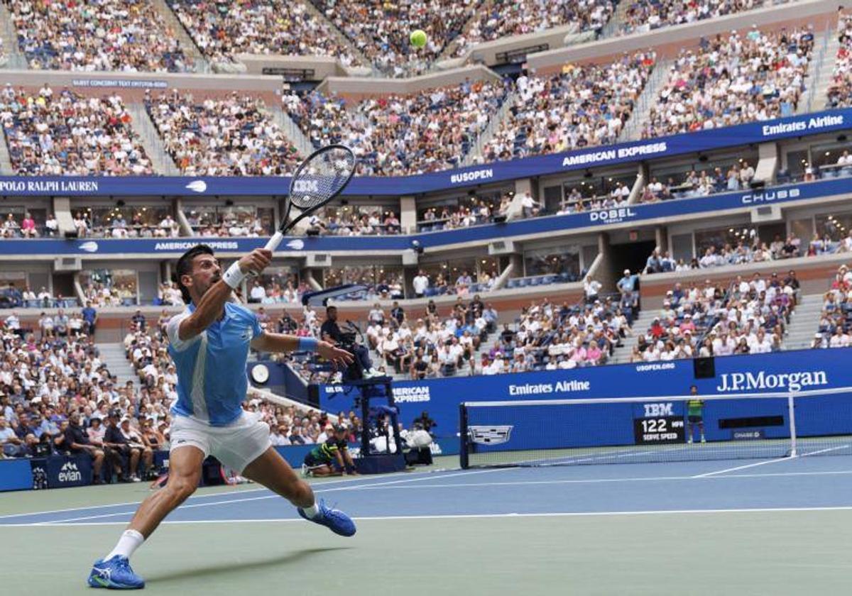 Djokovic, en los cuartosde final del US Open 2023.