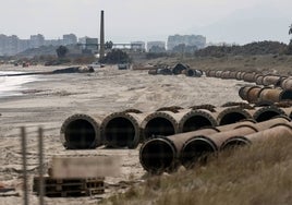 Obras en la playa de l'Arbre del Gos