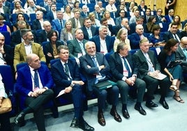 Los empresarios asistentes al acto celebrado en el auditorio Paco Pons de Marina de Empresas.