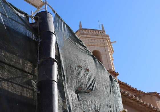 Las obras en la iglesia de Teulada.