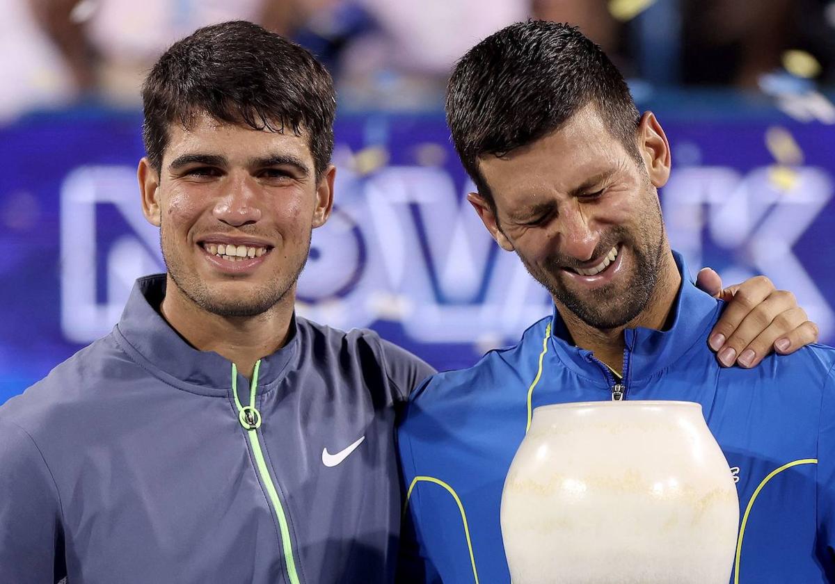 Djokovic y Alcaraz en una imagen de archivo.