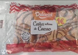 Caña rellena de Cacao de la famosa marca Dulcesol.